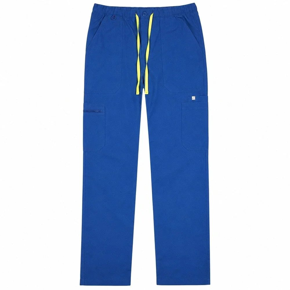FIGS Cairo Scrub Pants Men Small Royal Blue Neon Cargo Medical Technical Uniform